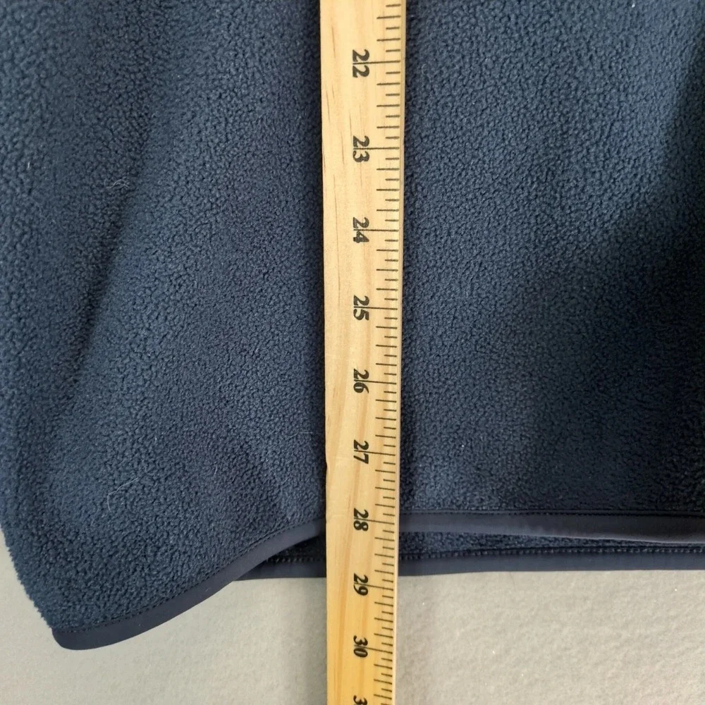 Nautica Blue Fleece Jacket Mens L 1/4 Zip Pullover Red Embroidered Logo‎ Coastal